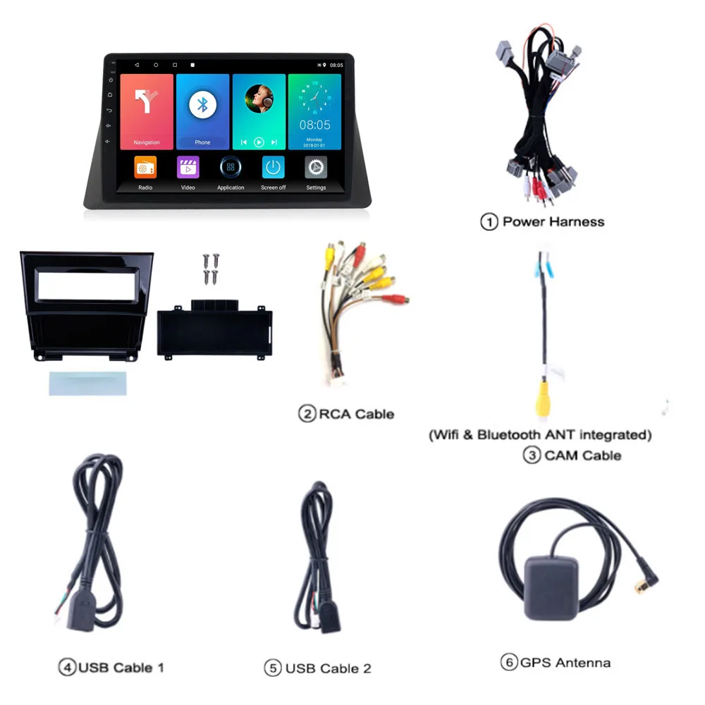 

2 din 9 inch Android 8.1 Car Radio for Honda accord 2008-2013 multimedia play GPS Navigation stereo Mirror link WIFI FM BT