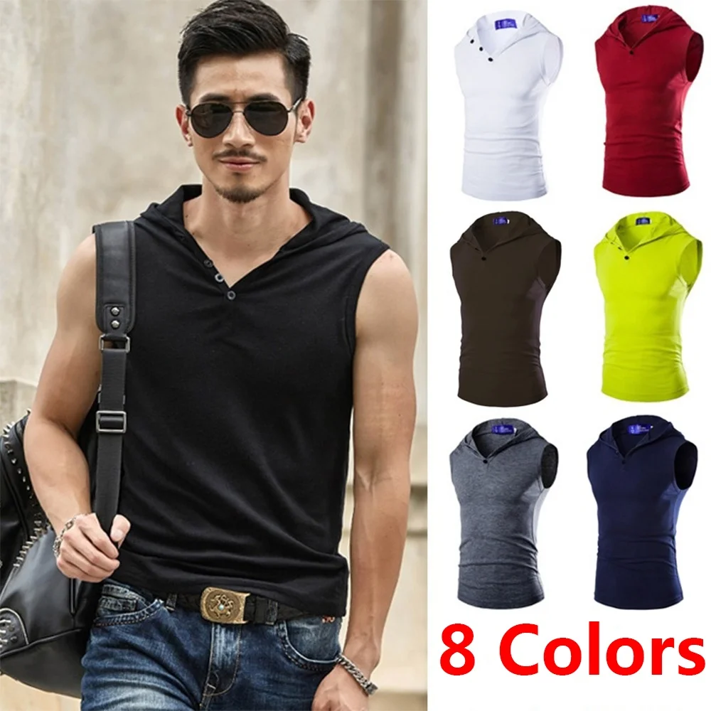 

Жилет Мужской Хлопковый для фитнеса, нательная рубашка футболка