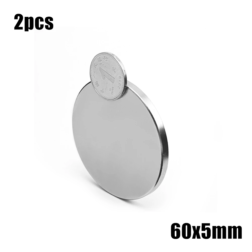 2шт 60x5 мм супер мощный большой небольшой круглый Неодимовый Диск NdFeB магниты