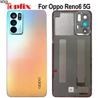 new original for oppo reno6 5g back battery cover door housing case rear glass repair parts reno 6 5g battery cover