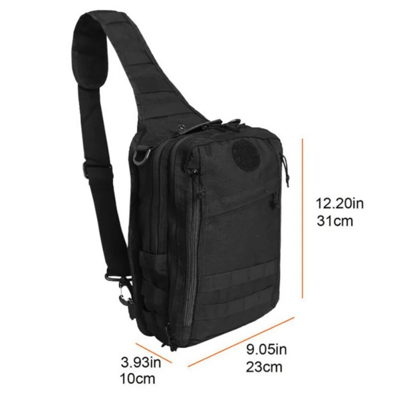 

Black Multifunction Crossbody Bag Tactical Bag Shoulder Messenger Bags Male Waterproof Short Trip Chest Bag Pack P