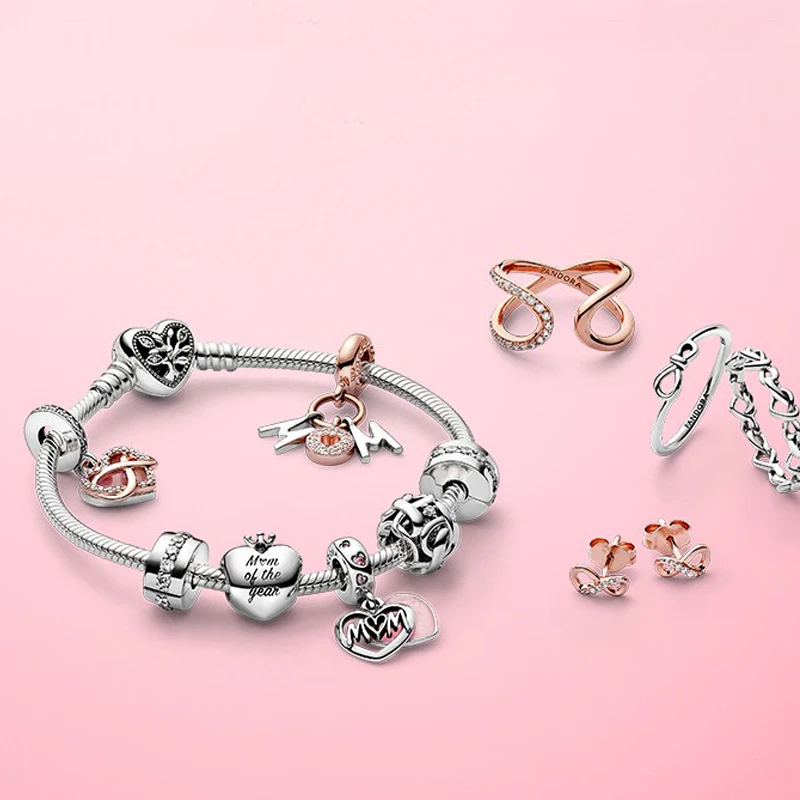

2021 New Apply to Pandora 925 Original Bracelet Mother Woman Cuentas Para Pulseras Heart Charm Diy Pendants Jewelry Holiday Gift
