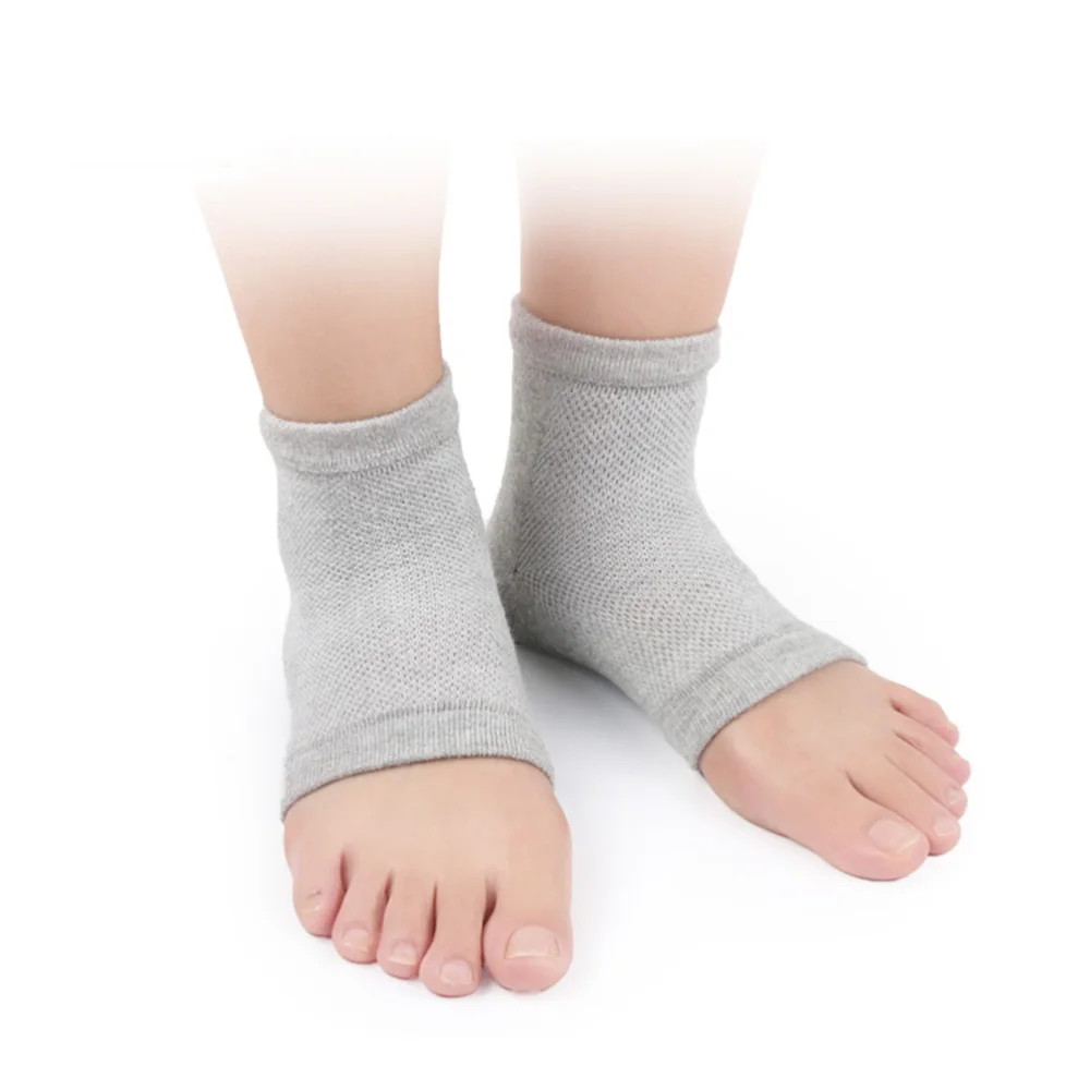

3pcs Ventilate Heel Socks Open Toe Socks for Dry Hard Cracked Skin (Grey)