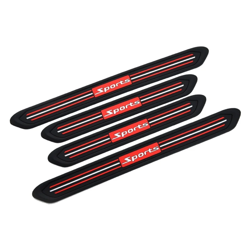 

4PCS Car Door Scratch-Resistant Sticker, Universal PVC Car Door Sill Plate Protective Pad, Wear-resistant and Durable