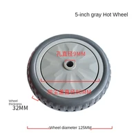 1 pc 5 inch polyurethane gray hot single wheel wear resistant cart double bearing