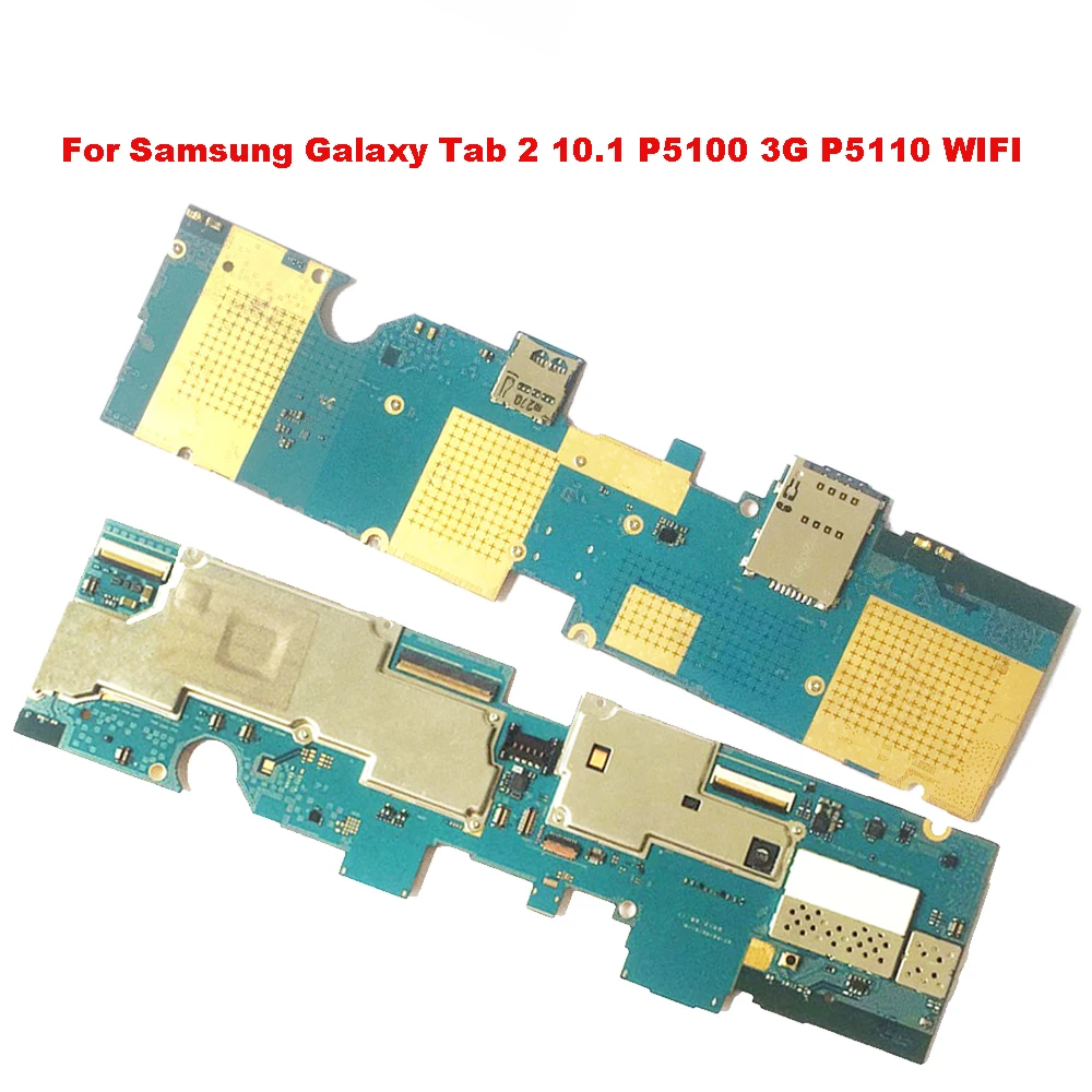 

Original Mainboard For Samsung Galaxy Tab 2 10.1 P5110 3G P5100 WiFi Unlocked Mainboard Tested Well With Chips Logic Board