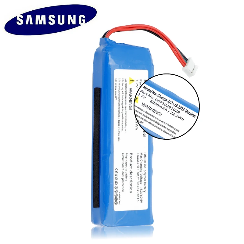 Оригинальный samsung GSP1029102R Аккумулятор для JBL Charge 2 Plus + charge 3 2015 версия P763098 батареи 6000