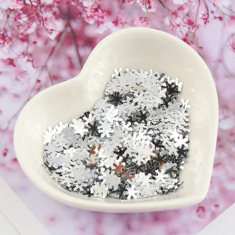 Ультратонкие пайетки для домашних животных 5 мм мини-снежинки в форме россыпью