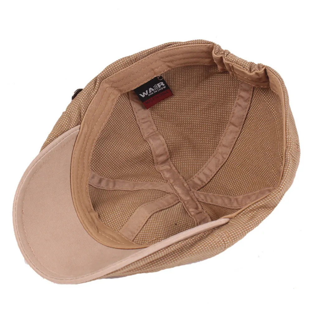 Мужской Хлопковый берет в стиле джентльмена теплый осенний Мягкий клетчатый