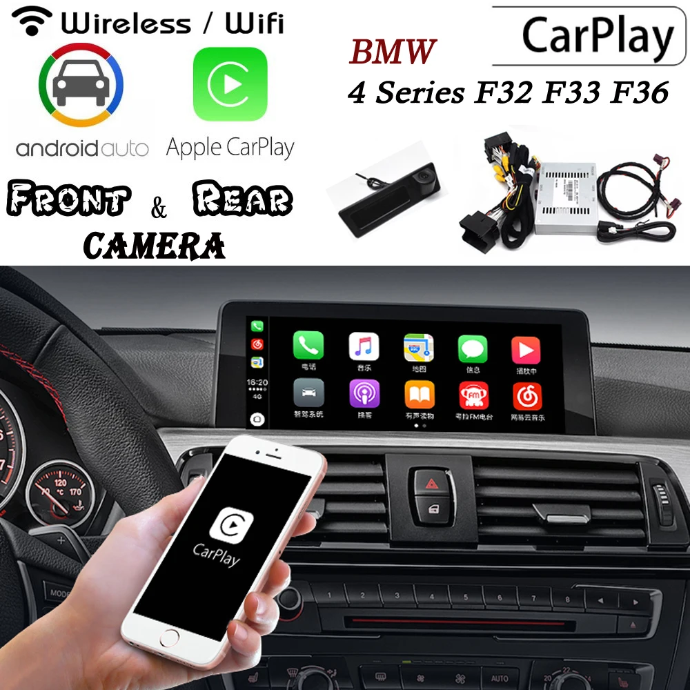 Беспроводная коробка Carplay для BMW 4 серии F32 F33 F36 2010 ~ 2019 декодер камеры оригинальный