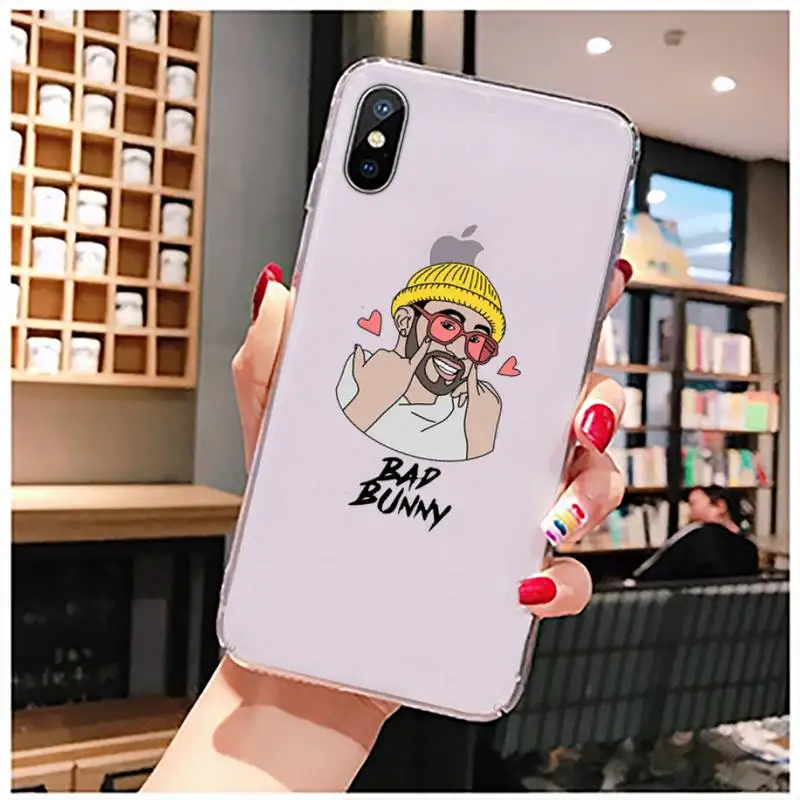 

Yo Perreo Sola Bad Bunny Phone Case Transparent for iPhone 11 12 mini pro XS MAX 8 7 6 6S Plus X 5S SE 2020 XR