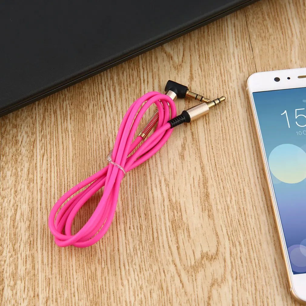 

3.5 Mm Jack 1M AUX Audio Cable Cable Gold Plug Line Cord Spring Male to Male HDMI for Phone Car Speaker Headphone XD405304