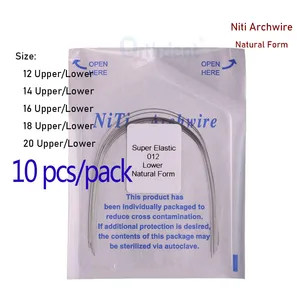 1 упаковка проволока для стоматологического Нитинола супер эластичная естественная форма ортодонтия круглая арочная Арка лучшие формы стоматологический терапевтический материал