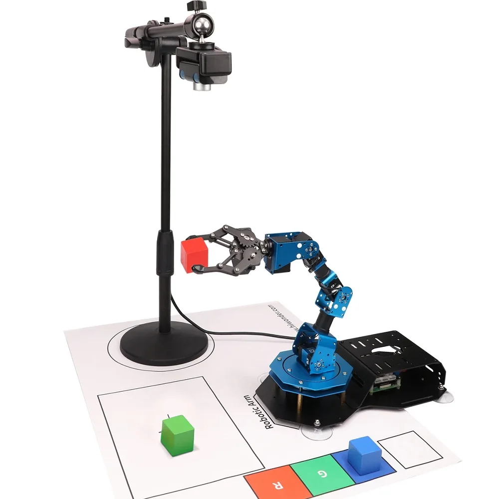 Комплект игрушек Raspberry Pi 4B AI Vision 6 DOF Robotic Arm/ Python | Игрушки и хобби