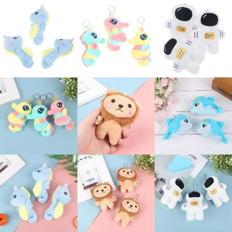 1 шт. новый милый мини космонавт Лев Дельфин гиппокамп киты подвеска плюшевая