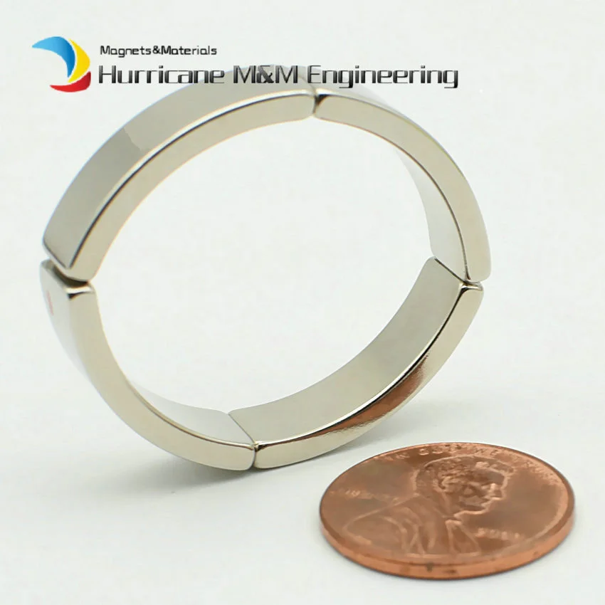 N42 NdFeB дуговой сегмент OR16xIR13.5x90deg.x6.5 мм Moto магнит для генераторов ветровой турбины