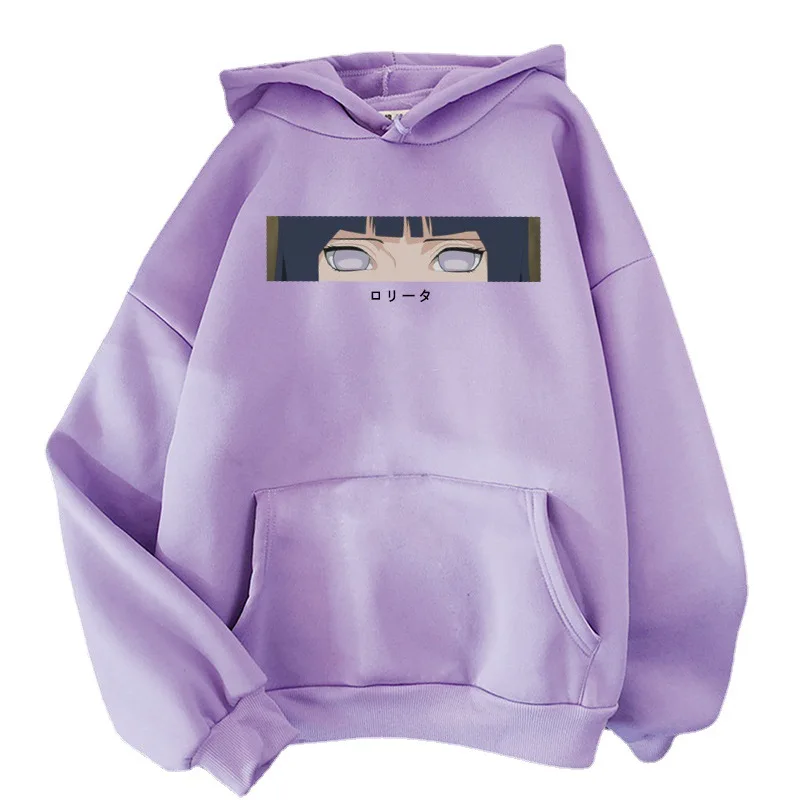 

Толстовка Hinata Hyuga для женщин и мужчин, толстовка с мультяшным принтом Харадзюку, модные пуловеры большого размера, зимние теплые толстовки с...