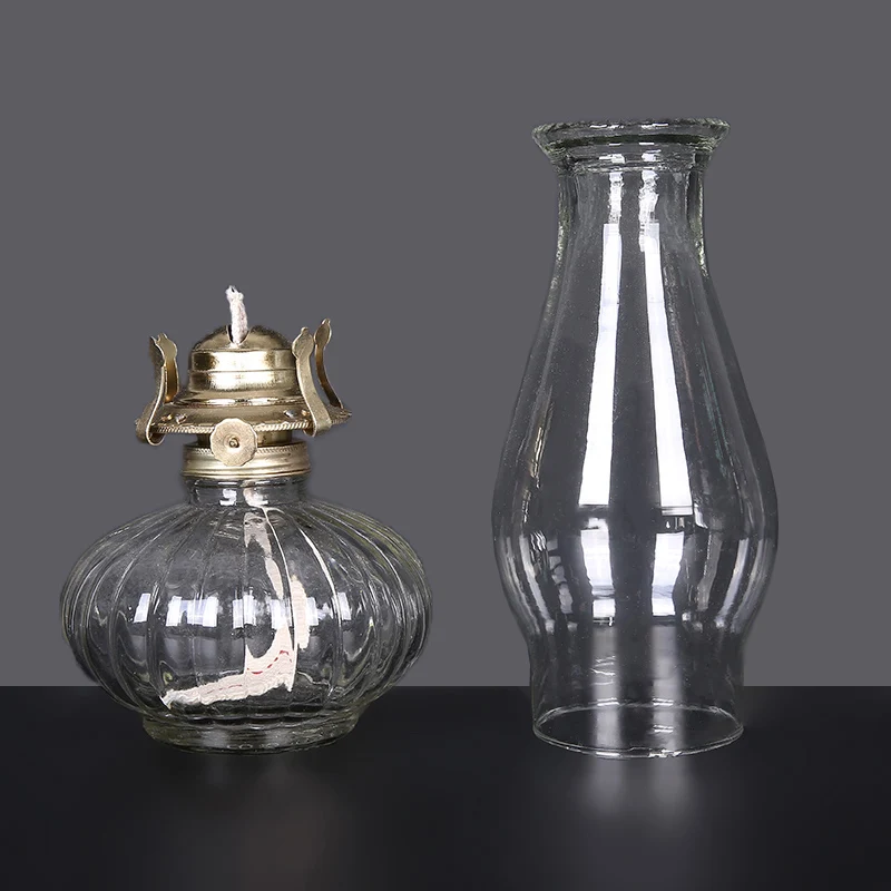 Advance Booking 33cm Glass  Large Capacity Oil Lamp Glass Classic Retro Family Decorative Lights High Quality Kerosene Lanterns images - 6
