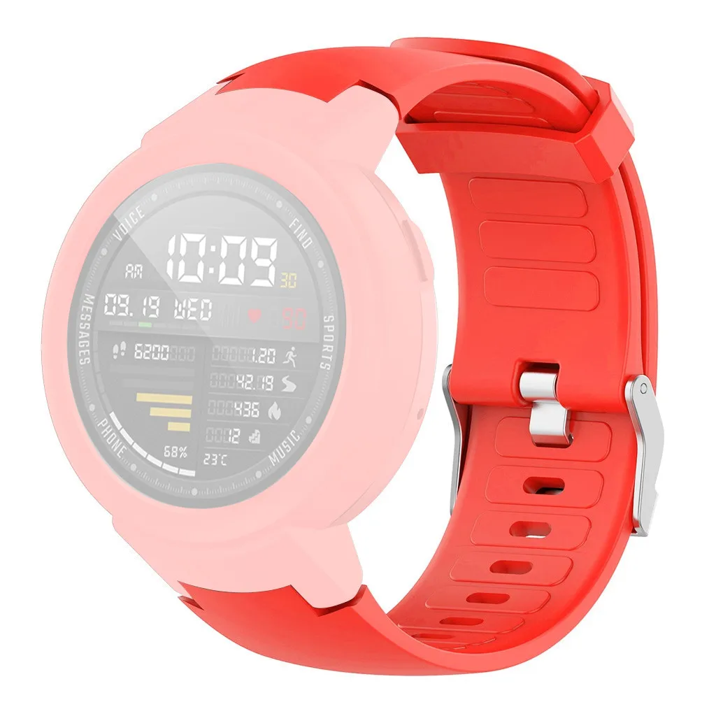 Ремешок силиконовый + защитный чехол из ТПУ для Huami Amazfit Verge Youth Watch сменные