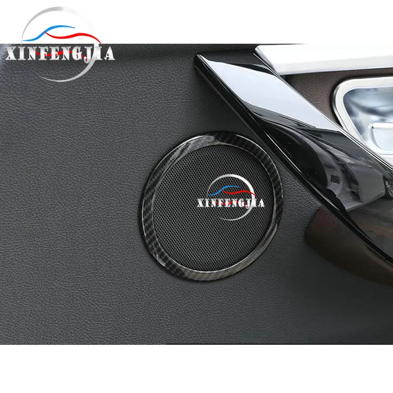 

For BMW 3 4 Series 3GT F34 F30 F36 13-18 Carbon Fiber Color Car Door Stereo Speaker Ring Trim