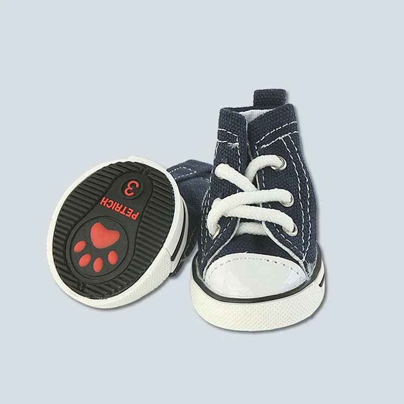 

Pet Shoes Puppy Sporty Cloth Shoes Pink Blue Denim Canvas Anti-slip Sneaker Pet Dog Boots Lovely Shoes for Small Dogs