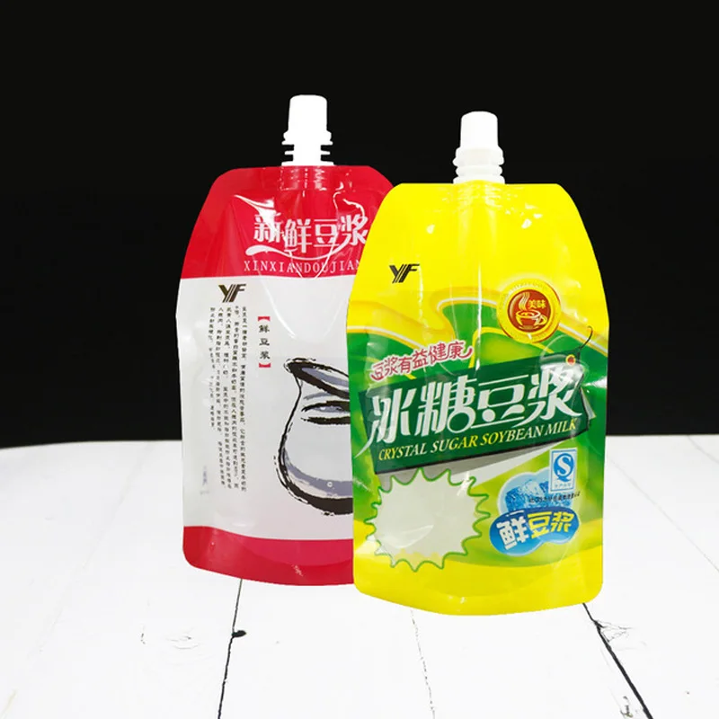 300PCS Clear Standing Up Poly Drink Packaging Spout Bag Doypack Liquid Pouches for Beverage Milk Fruit Juice Package Bags | Дом и сад