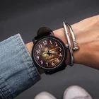 Мужские часы 2019, модные мужские часы с большим циферблатом, спортивные часы, креативные повседневные мужские часы с кожаным ремешком, часы, мужские часы