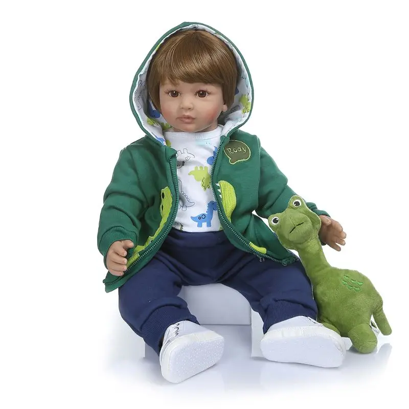 

60cm 24in Realistic Soft Silicone Vinyl Newborn Babies Boy Lifelike Handmade Toy For Children Birthday Christmas