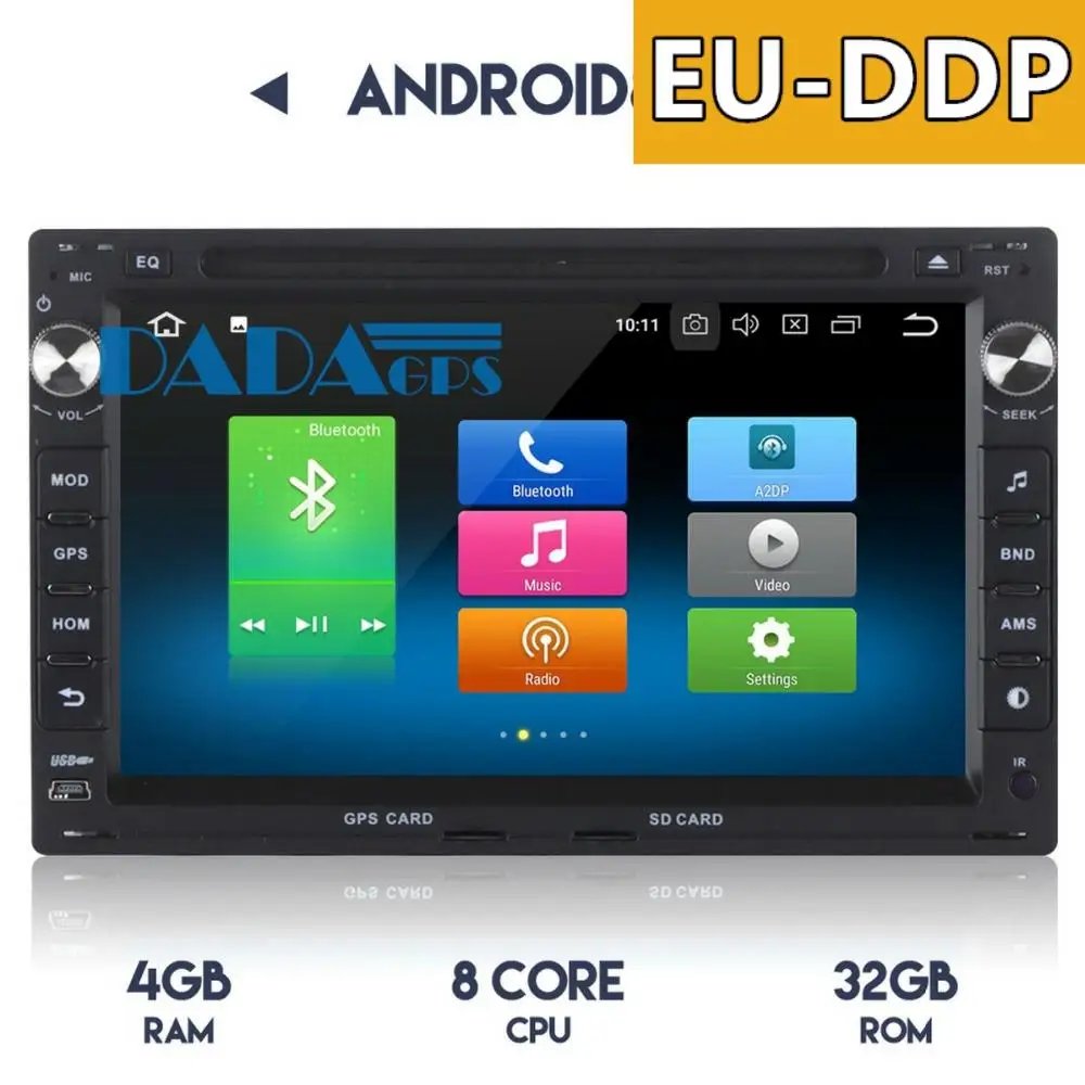 2 DIN Android 9 0 автомобильный радиоприемник DVD-плеер для Volkswagen VW Jetta Polo Bora Golf 4 1996-2006