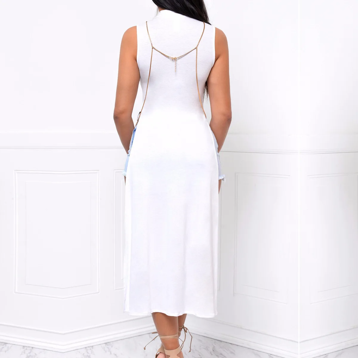 2018 женское черное Сетчатое платье для ночного клуба без рукавов дамское