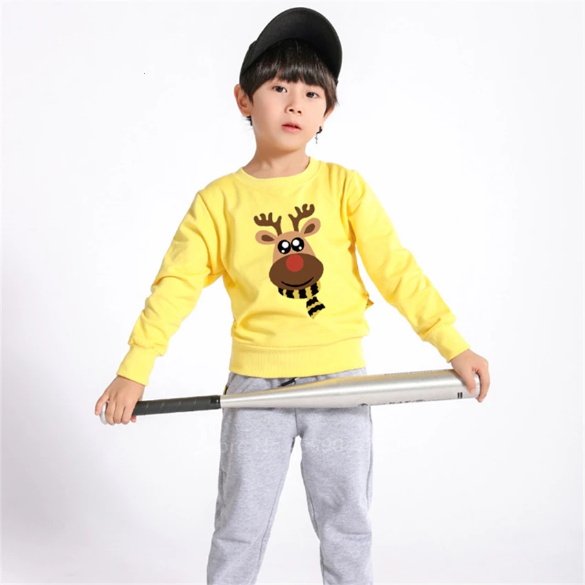 Рождественская Толстовка одинаковые наряды для всей семьи хлопковая красная