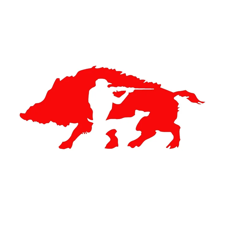 Car Sticker Fun Hunter Wild Boar Waterproof Auto Accessories Decal Decoration Motorcycle Decals PVC 22CM*10CM | Автомобили и