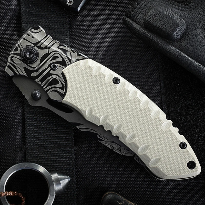 8 &quotG10 выживания бросился нож мини портативный складной кемпинг тактический