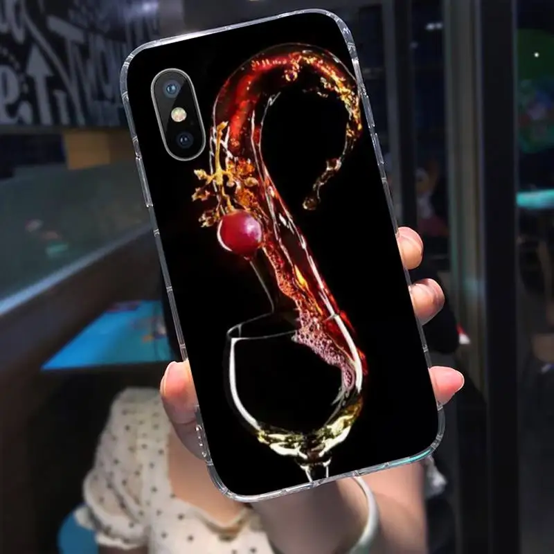 

Drinking Beer Wine Phone Case Transparent for iPhone 11 12 mini pro XS MAX 8 7 6 6S Plus X 5S SE 2020 XR