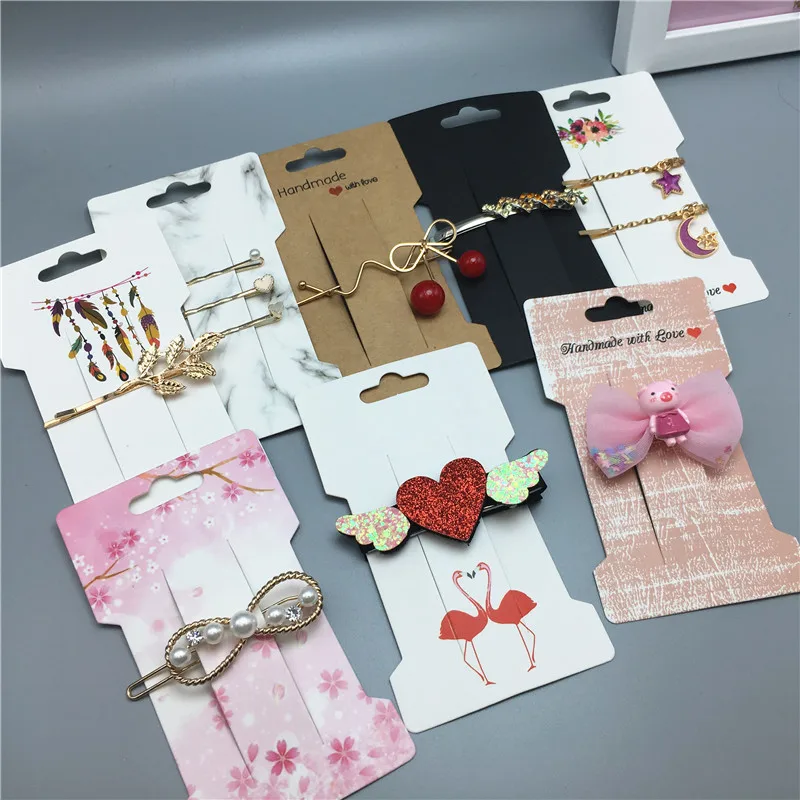 12 шт. Новые Креативные заколки для волос брошь упаковочная бумажная карточка
