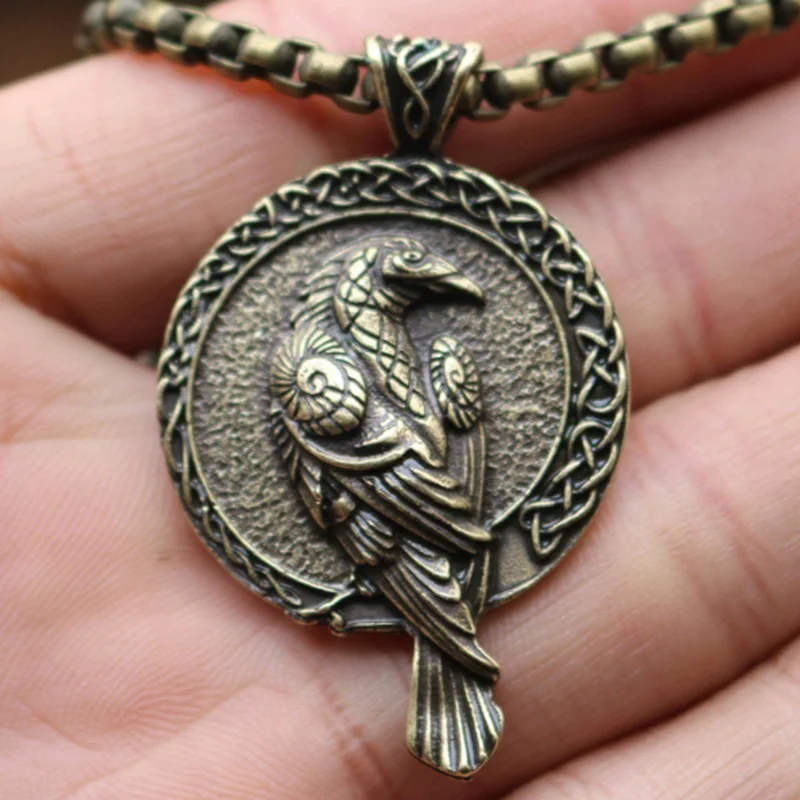 Викинг один Raven Talisman амулет мужской кулон ожерелье Wicca Птица Ювелирные изделия