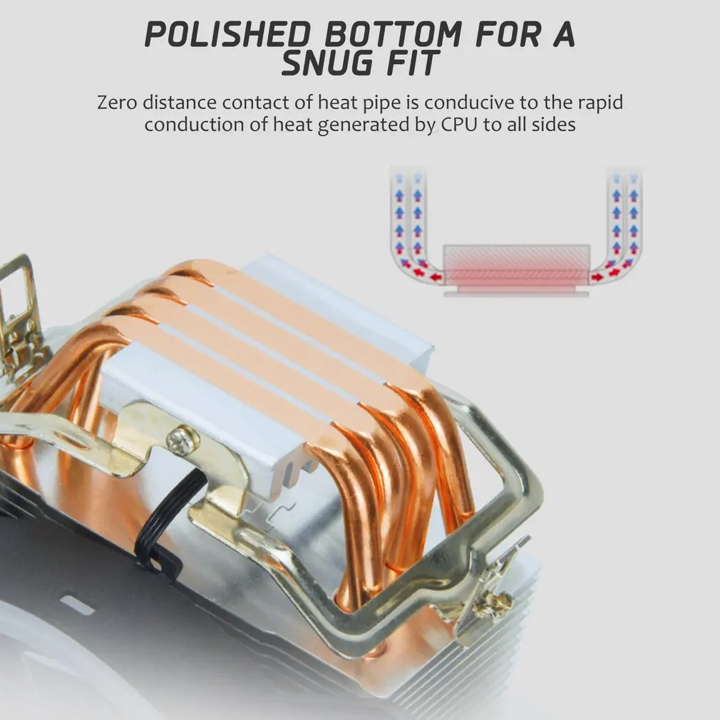 Радужный D400P кулер для ЦП мульти платформа/Поддержка AM4/4 тепловая