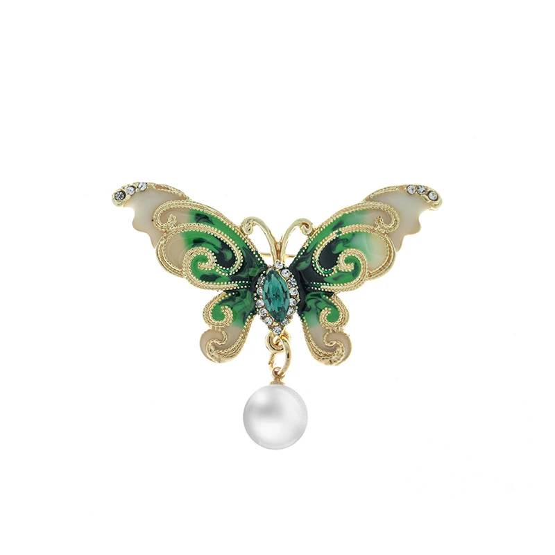 Унисекс Броши Булавки с бабочками RHao синяя эмалированная брошь для женщин и