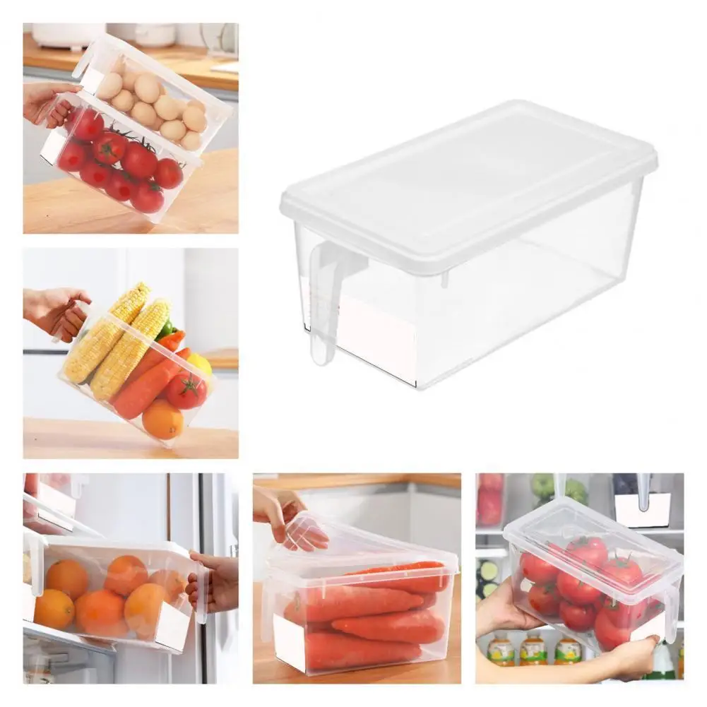 

Lightweight Durable Refrigerator Fruit Storage Box Convenient Food Storage Holder Leak-proof for Office