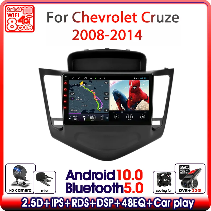 

Автомагнитола на Android 10,0 для Cruze Chevrolet 2008, 2009, 2010, 2012-2014, мультимедийный видеоплеер, 2 din, навигация, GPS, DVD, головное устройство