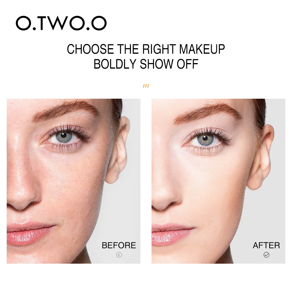 O.TWO.O Black Foundation Matte Cosmetics For Face Concealer Full Covering Moist Liquid Natural Whiten Makeup Base | Красота и