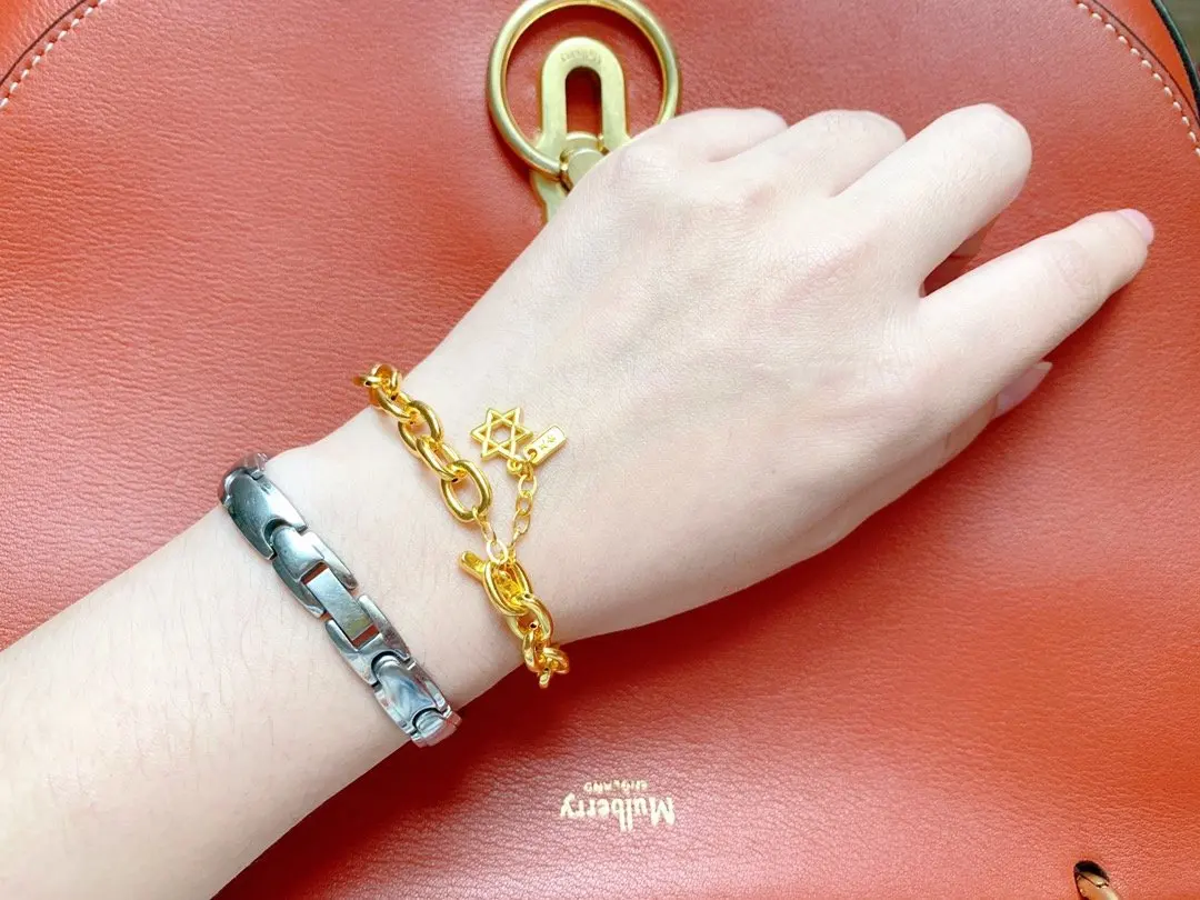 

HX 24K Pure Gold Bracelet Real 999 Solid Gold Bangle Upscale Beautiful Romantic Trendy Classic Jewelry Hot Sell New 2020