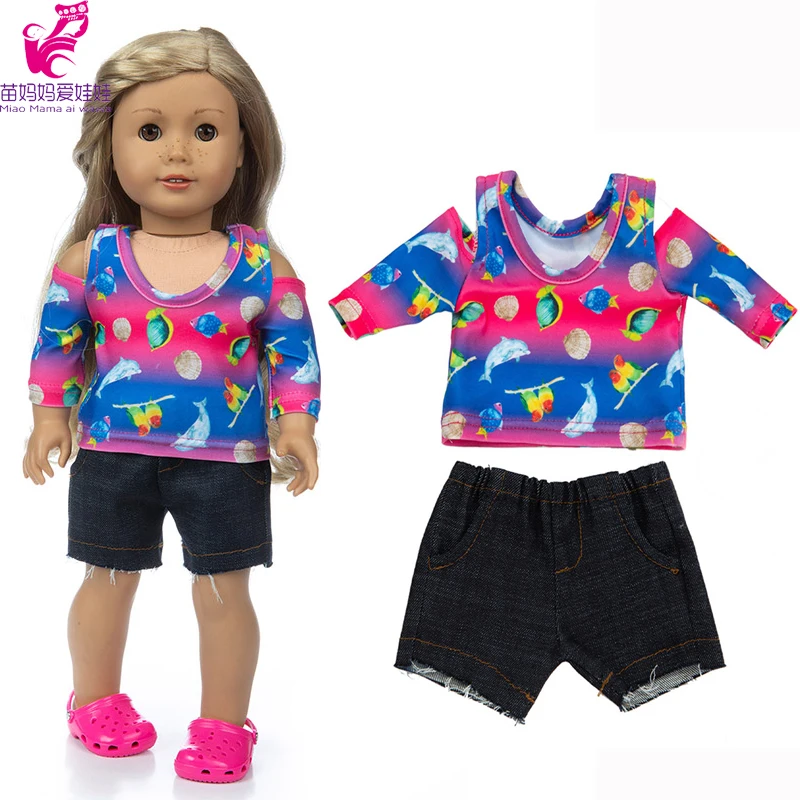 Рубашка и аксессуары для кукол-реборн 45 см наборы коротких штанов | Игрушки хобби