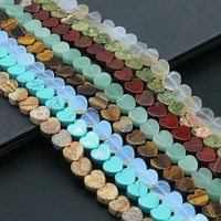 wholesale charm heart shaped natural stone crystal agates beads for diy necklace bracelet making jewelry gem loose beads