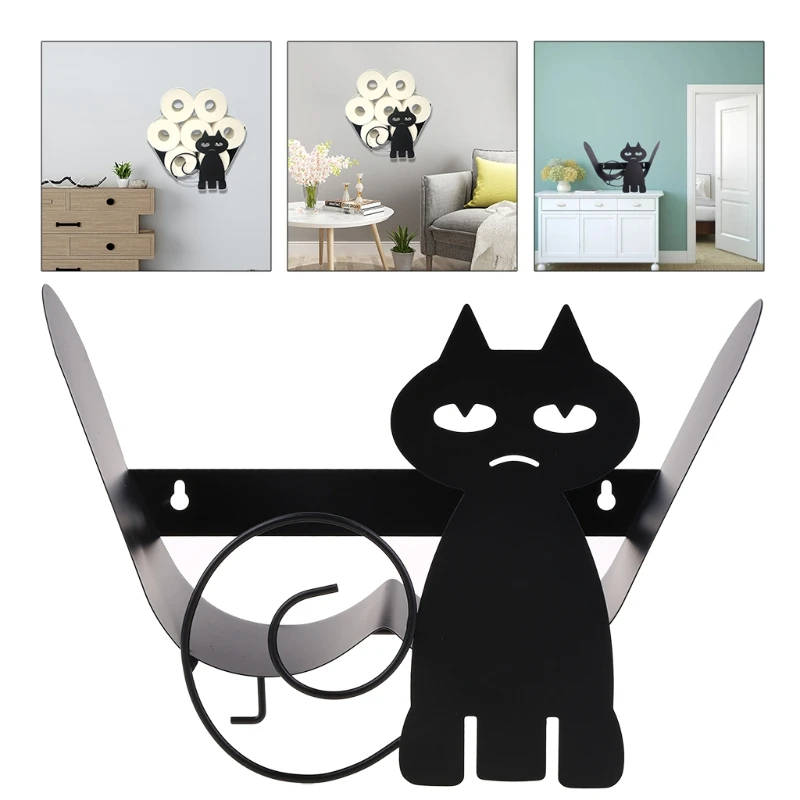 

Держатель для туалетной бумаги Black Cat, вертикальный держатель для рулона бумаги для кухни и ванной