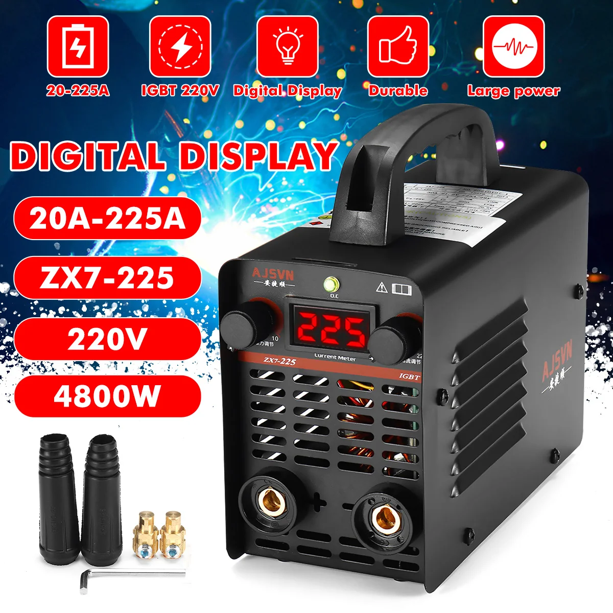 220V 20A 225A 4800W Портативный IGBT инвертор ZX7 225 Arc электросварочный аппарат сварочный