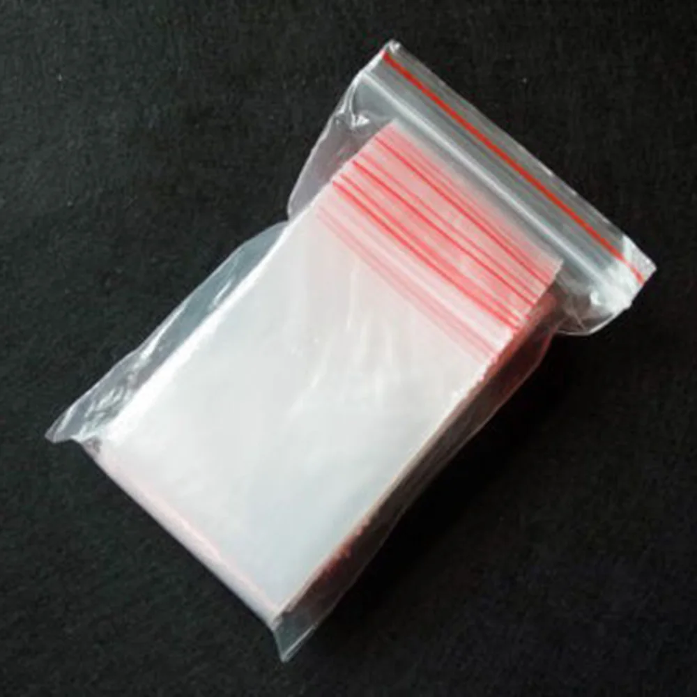 

100pcs/pack Small Zip Lock Plastic Bags Reclosable Transparent Bag Shoe Bag Vacuum Storage Bag Poly Clear Bags Thickness 0.05mm