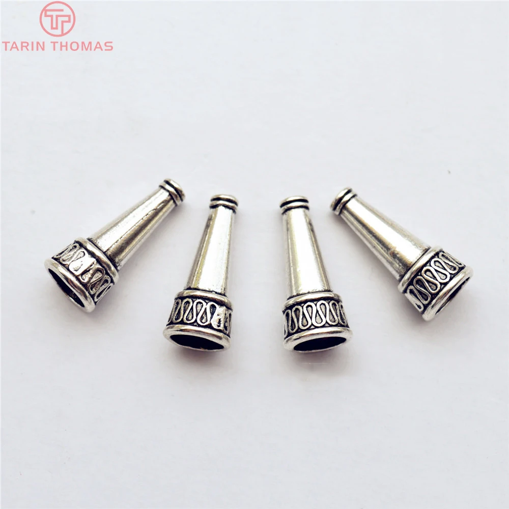 

20PCS 10MM height 22MM Antique Silver Zinc Alloy Long Tassel Caps Beads Caps Diy Jewelry Findings Accessories wholesale