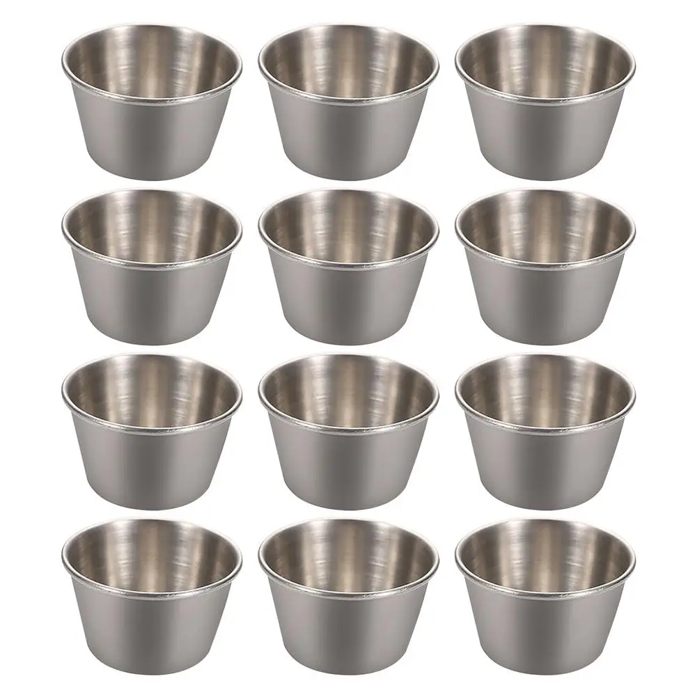 

12 шт., металлическая миска для соуса, из нержавеющей стали