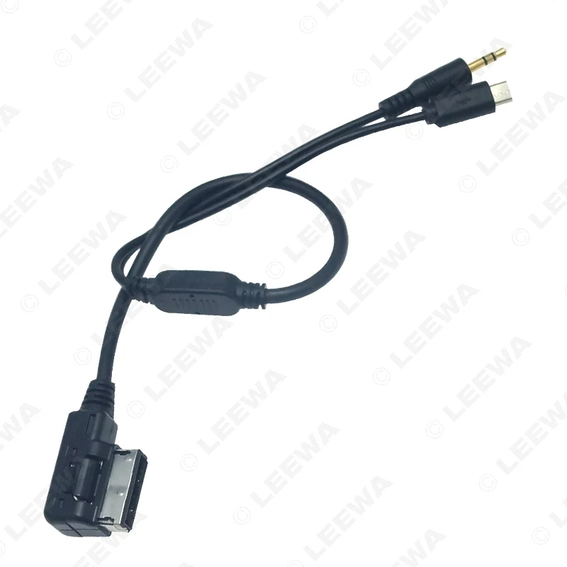 LEEWA аудио автомобиля Музыка AMI/MDI интерфейс до 3 5 мм Мужской Micro USB AUX кабель для Mercedes